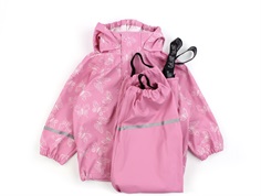 CeLaVi cashmere rose rainwear pants and jacket butterflies